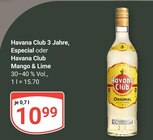 Aktuelle Havana Club Angebote bei GLOBUS in Gera Aktuelles Havana Club 3 Jahre, Especial oder Havana Club Mango & Lime Angebot bei GLOBUS in Gera ab 10,99 €