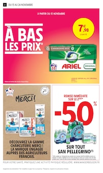 Prospectus Intermarché de la semaine "JUSQU'À 34% D'ÉCONOMIES SUR UNE SÉLECTION DE PRODUITS" avec 2 pages, valide du 13/11/2024 au 24/11/2024 pour Nantes et alentours