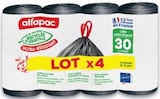 Sacs poubelle à lien coulissant ultra résistant 30l lot de 4x15 - ALFAPAC en promo chez Intermarché Valence à 6,59 €