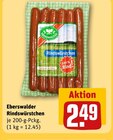 Rindswürstchen im Angebot bei REWE in Neubrandenburg Rindswürstchen Angebote von Eberswalder bei REWE Neubrandenburg für 2,49 €