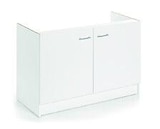 Meuble sous evier - Blanc - 120x576x82cm en promo chez Brico Cash Perpignan à 59,90 €