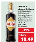 Amaro Siciliano Angebote von AVERNA bei Kaufland Kaiserslautern für 10,49 €