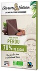 Tablette 70% pérou - SAVEURS & NATURE - NaturéO à Clichy-sous-Bois Tablette 70% pérou - SAVEURS & NATURE en promo chez NaturéO Clichy-sous-Bois à 3,75 €