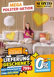 Aktueller Sconto SB Prospekt mit Fisch, "MEGA POLSTERAKTION", Seite 1