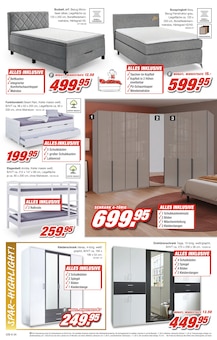 Bett im Möbel AS Prospekt "HIER STIMMT DER PREIS! Jetzt ausgezeichnet sparen!" mit 16 Seiten (Darmstadt)