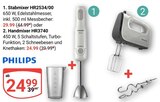 Stabmixer HR2534/00 im Angebot bei GLOBUS in Oberhausen Stabmixer HR2534/00 Angebote von Philips bei GLOBUS Oberhausen für 24,99 €