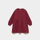 Robe sweat molletonnée ample courte bordeaux fille dans le catalogue La Halle