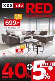 XXXLutz Möbelhäuser Prospekt für Freiburg mit 24 Seiten XXXLutz Möbelhäuser Prospekt für Freiburg: "RED SHOPPING WEEK", 24 Seiten, 09.05.2022 - 22.05.2022