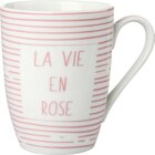 Mug LA VIE EN ROSE en promo chez Géant Casino Mug LA VIE EN ROSE dans le catalogue Géant Casino