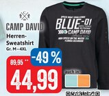 Herren-Sweatshirt im Angebot bei Kaufhaus Stolz in Kiel Herren-Sweatshirt Angebote von Camp David bei Kaufhaus Stolz Kiel für 44,99 €