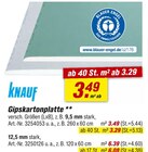 toom Baumarkt Röhrsdorf - Gipskartonplatte Angebot im Prospekt Gipskartonplatte bei toom Baumarkt im Röhrsdorf Prospekt für 3,29 €