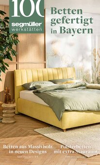 Aktueller Segmüller Weiterstadt Prospekt Segmüller Weiterstadt Prospekt "100 Jahre Segmüller Werkstätten" mit 14 Seiten
