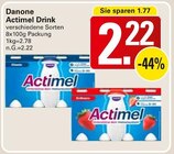 Actimel Drink im Angebot bei WEZ in Bad Oeynhausen Actimel Drink Angebote von Danone bei WEZ Bad Oeynhausen für 2,22 €