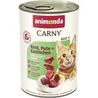 Animonda Cat Dose Carny Adult Rind & Pute & Kaninchen 400 g bei Zookauf im Detmold Prospekt für 1,99 €