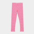 Legging long élastiqué coton rose fushia fille dans le catalogue La Halle