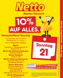 Aktueller Netto Marken-Discount Prospekt (Berlin) Netto Marken-Discount Prospekt "10% auf ALLES" mit Seiten (Berlin)