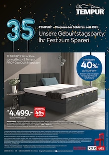 Boxspringbett im XXXLutz Prospekt "TEMPUR® Fachberatertage" mit 8 Seiten (Bonn)