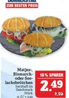 Aktuelles Matjes- oder Bismarck- oder Seelachsbrötchen Angebot bei Marktkauf in Leipzig ab 2,49 €