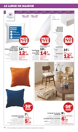 Prix et réduction Matelas dans le prospectus Hyper U en cours Offre Matelas dans le catalogue Hyper U du moment à la page 48