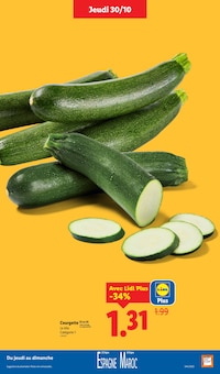 Promotion Courgette dans le prospectus Lidl, valable du 30/10/2025 au 05/11/2025 Promo Courgette dans le catalogue Lidl du moment à la page 5