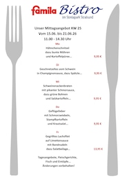 Aktueller famila Nordost Supermarkt Prospekt für Stralsund 15.06.2026 - 20.06.2026 famila Nordost Prospekt für Stralsund mit 1 Seite
