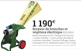 Broyeur de branches et végétaux électrique R70 220 v - NEGRI - Espace Emeraude à Quimper Broyeur de branches et végétaux électrique R70 220 v - NEGRI en promo chez Espace Emeraude Quimper à 1 190,00 €