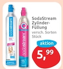 Zylinder-Füllung von SodaStream für 5,99 € bei budni im Angebot Zylinder-Füllung von SodaStream im aktuellen budni Prospekt