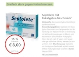 Septolete mit Eukalyptus-Geschmack im LINDA Premiumapotheke Prospekt Septolete mit Eukalyptus-Geschmack von im aktuellen LINDA Premiumapotheke Prospekt für 8,00 €