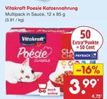 Poesie Katzennahrung im Angebot bei Netto Marken-Discount in Schwäbisch Gmünd Poesie Katzennahrung Angebote von Vitakraft bei Netto Marken-Discount Schwäbisch Gmünd für 3,99 €