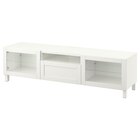 Aktuelles TV-Bank weiß/Hanviken/Stubbarp Klarglas weiß Angebot bei IKEA in Nürnberg ab 272,00 €