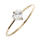 Bague en or jaune coeur et oxyde de zirconium à E.Leclerc dans Attainville