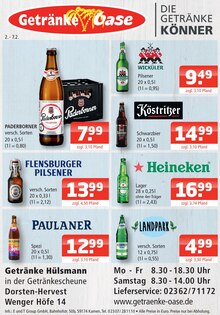 Getränke Oase Prospekt Aktuelle Angebote mit 1 Seite