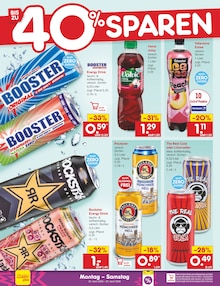 Energydrink im Netto Marken-Discount Prospekt "Aktuelle Angebote" mit 72 Seiten (München)