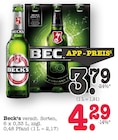 versch. Sorten im Angebot bei E center in Karlsruhe versch. Sorten Angebote von Beck's bei E center Karlsruhe für 3,79 €