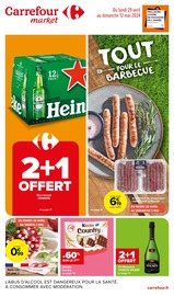 Catalogue Supermarchés Carrefour Market en cours à Saint-Étienne et alentours, "Tout pour le barbecue", 16 pages, 29/04/2024 - 12/05/2024