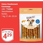Hundesnack Kaustange oder -Twister im Angebot bei GLOBUS in Salzgitter Hundesnack Kaustange oder -Twister Angebote von DOKAS bei GLOBUS Salzgitter für 4,29 €