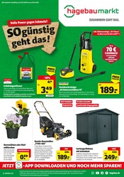 Aktueller Hagebaumarkt Prospekt mit Benzinrasenmäher, "Volle Power gegen Schmutz? SO günstig geht das!", Seite 1