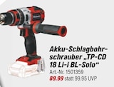 Akku-Schlagbohrschrauber "TP-CD 18 Li-i BL-Solo" im Angebot bei toom Baumarkt in Dreieich Akku-Schlagbohrschrauber "TP-CD 18 Li-i BL-Solo" Angebote von Einhell bei toom Baumarkt Dreieich für 89,99 €