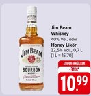 Whiskey oder Honey Likör Angebote von Jim Beam bei EDEKA Baden-Baden für 10,99 €