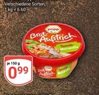 Aktuelles Brot Aufstrich Tomate Mozzarella Angebot bei GLOBUS in Duisburg ab 0,99 €
