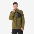 Fleecejacke Herren mit Tasche Wandern - MH500 beige von QUECHUA im aktuellen Decathlon Prospekt für 24,99 €