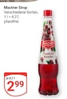Sirup Angebote von Mautner bei GLOBUS Homburg für 2,99 €