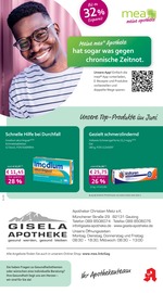 mea - meine apotheke Apotheken Prospekt der aktuellen Woche mit 4 Seiten, gültig von 01.06.2026 bis 30.06.2026, in Gauting und Umgebung Aktueller mea - meine apotheke Apotheken Prospekt in Gauting und Umgebung, "Unsere Juni-Angebote" mit 4 Seiten, 01.06.2026 - 30.06.2026
