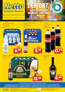 Cola im Netto Marken-Discount Prospekt "DER ORT, AN DEM DU IMMER AUSGEZEICHNETE PREISE FINDEST." mit 2 Seiten (Amberg)