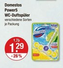 Power5 WC-Duftspüler von Domestos im aktuellen V-Markt Prospekt für 1,29 €