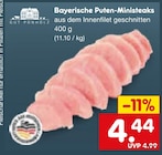 Bayerische Puten-Ministeaks im Netto Marken-Discount Prospekt Bayerische Puten-Ministeaks von Gut Ponholz im aktuellen Netto Marken-Discount Prospekt für 4,44 €