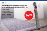 Bâche de protection en fibres recyclées et en polaire de polyéthylène - Multiplast en promo chez Screwfix Sarcelles à 14,39 €
