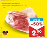 Aktuelles Hintereisbein / Hinterhaxe Angebot bei Netto Marken-Discount in Moers ab 2,99 €