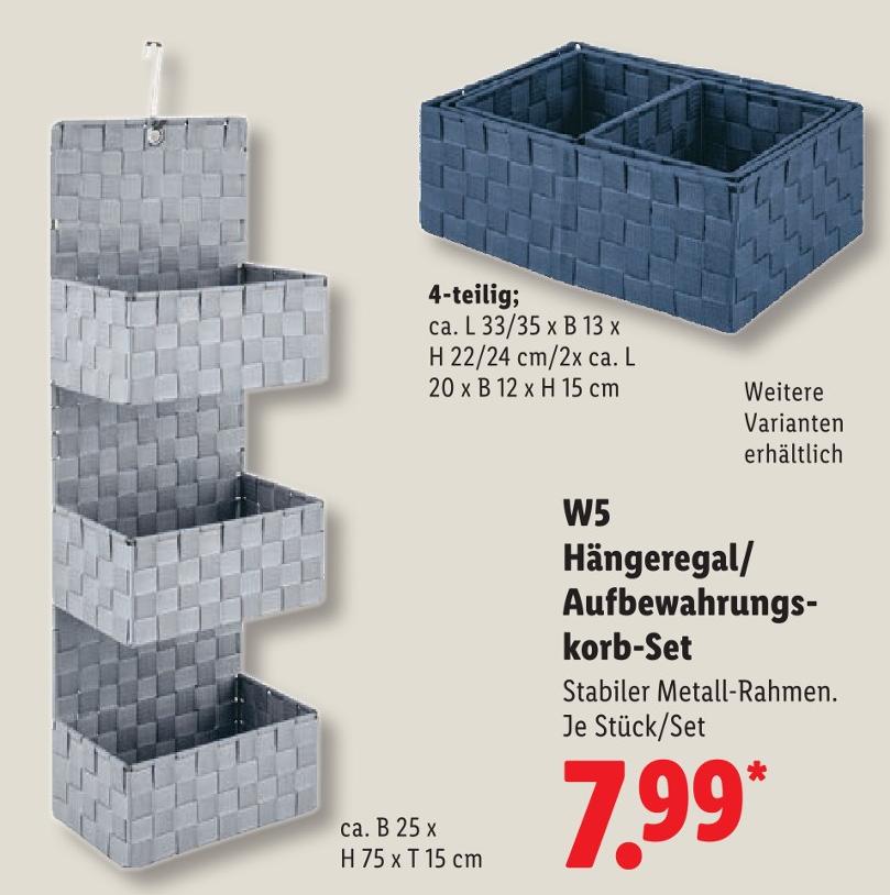 Hängeregal/Aufbewahrungskorb-Set