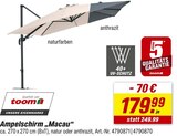 Ampelschirm âMacauâ im toom Baumarkt Prospekt Ampelschirm âMacauâ von im aktuellen toom Baumarkt Prospekt fĂŒr 179,99 âŹ
